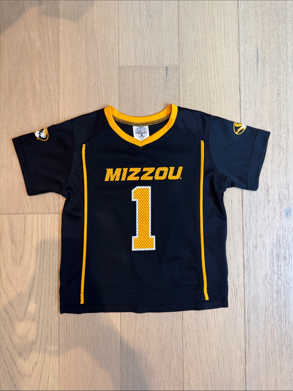 Mizzou Youth Black & Gold Football Jersey - Team Number 1